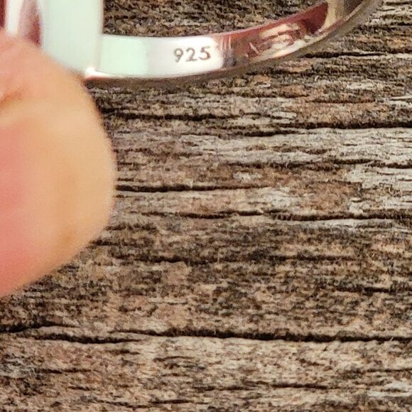 Elle Sterling Herringbone Basketweave Rectangle Ring NWOT - Picture 9 of 10